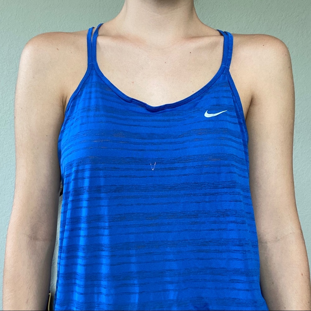 bright blue nike dri fit tank